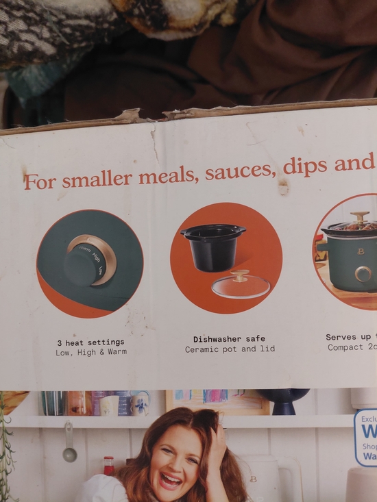 DREW Other - Drew Berrymore Mini Slow Cooker in Green - Compact Ceramic Pot